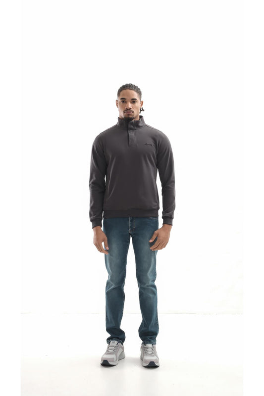 Boğazlı sweatshirt - Antrasit